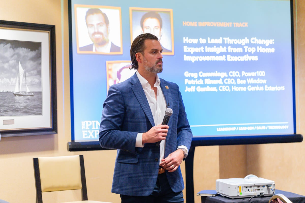 Greg Cummings speaking on a panel at Pinnacle